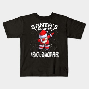 Santas Favorite Medical Sonographer Christmas Kids T-Shirt